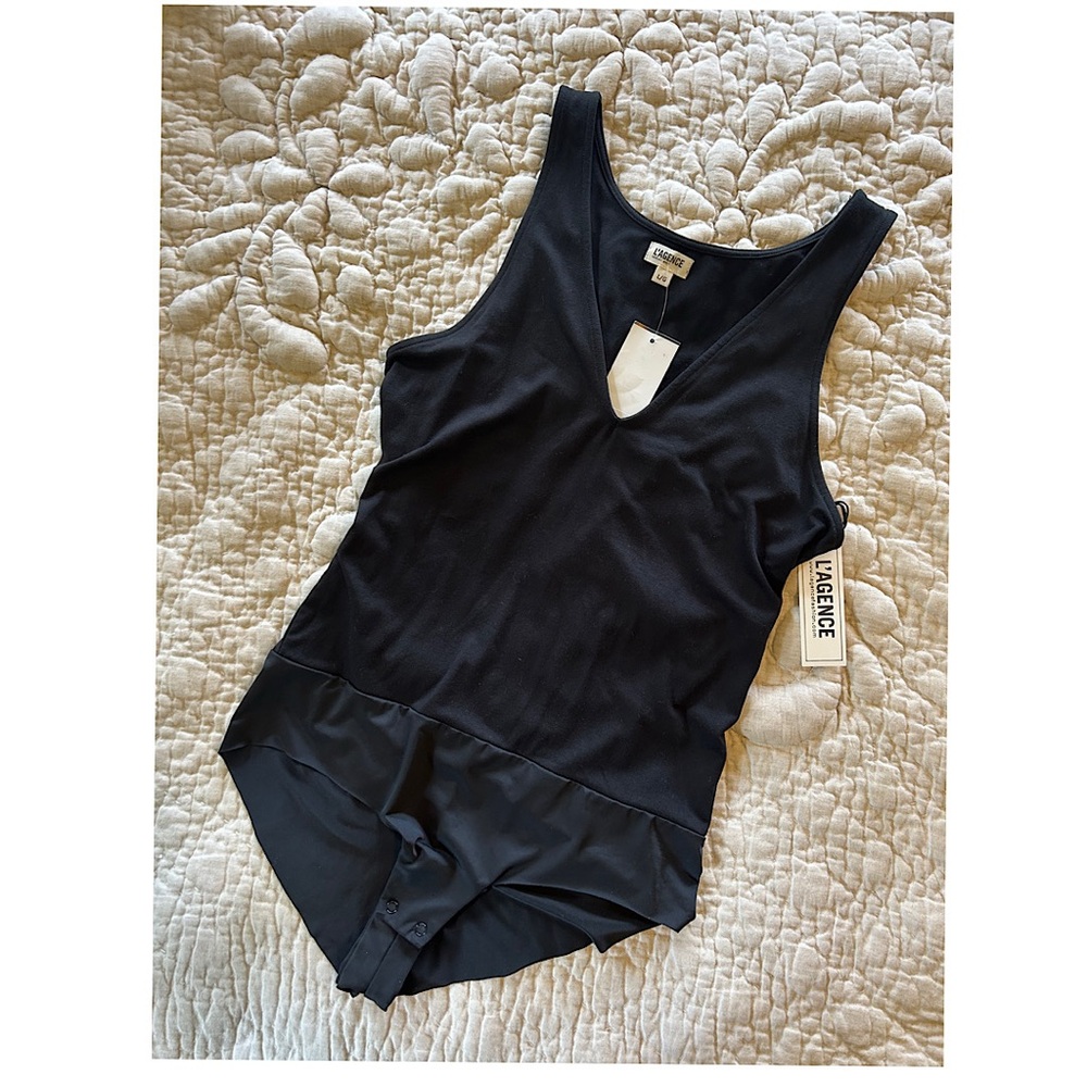 L'AGENCE Elegant Black Bodysuit